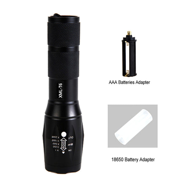 5 Modes LED Zoomable Flashlight Torch